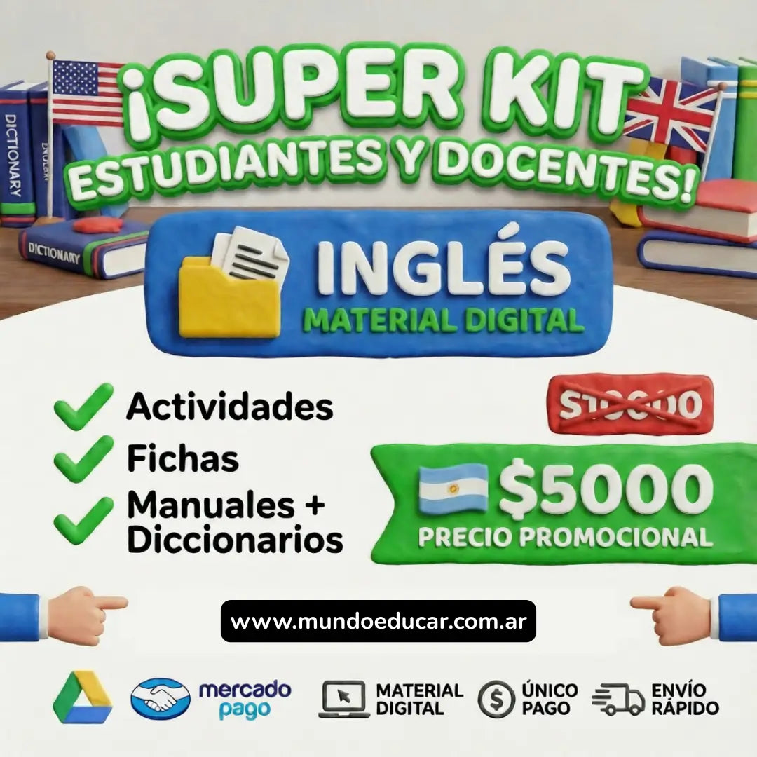 SUPER KIT DOCENTES – INGLÉS (DIGITALES – IMPRIMIBLES)